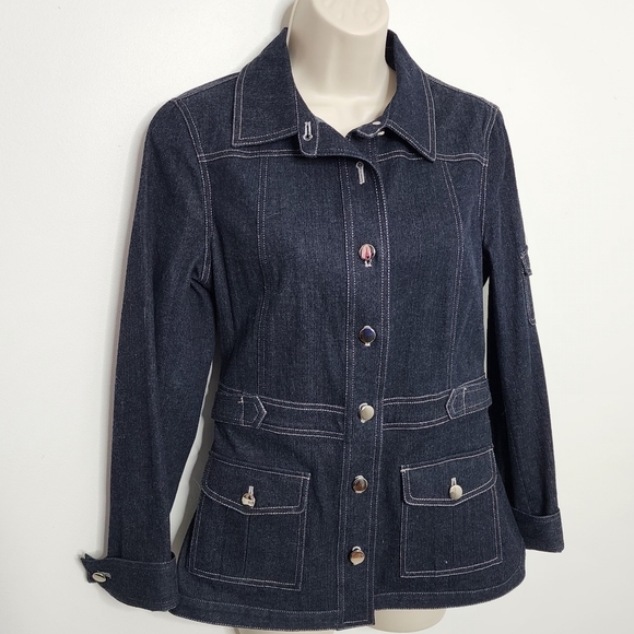 Doncaster Dresses & Skirts - Doncaster Denim Suit coat jean jacket dark washed nwot